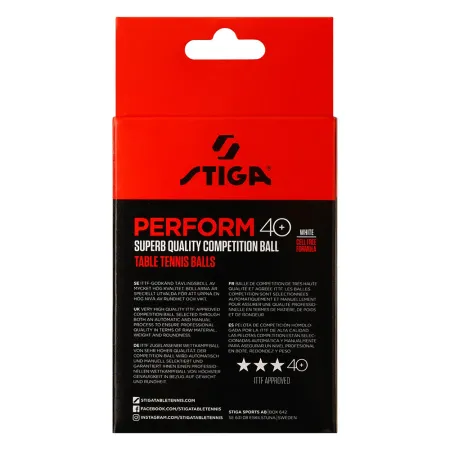 Мяч для наст. тенниса Stiga Perform 3***, 40+, 1113-2110-06, пластик, ITTF Appr., уп.6 шт, бел за 2&nbsp;121.60 ₽ купить в Чите