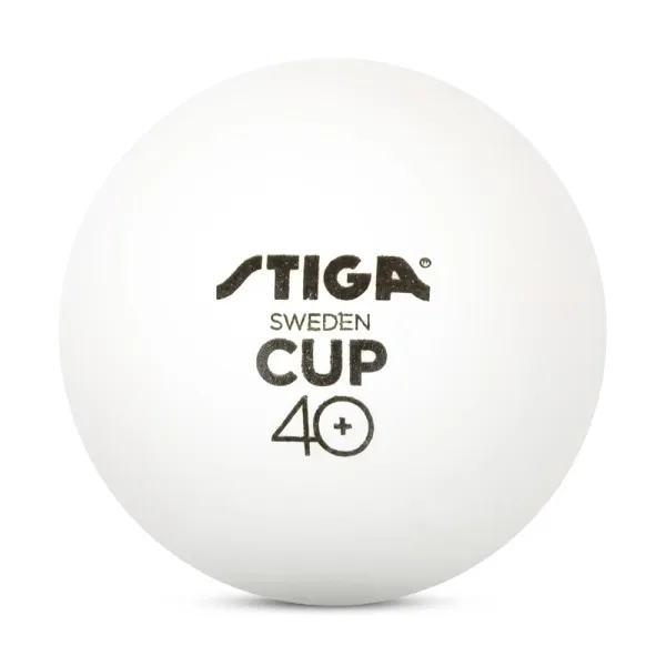 Мяч для наст. тенниса Stiga Cup ABS, 1110-2510-12, диам.40+мм, пластик, упак. 12 шт, белый за 1&nbsp;774.80 ₽ в Чите