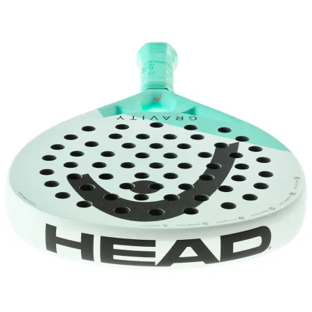 Ракетка для падела HEAD Gravity Motion, 224014, для продвинутых игроков, карбон, бело-бирюзовый за 23&nbsp;604.50 ₽ купить в Чите