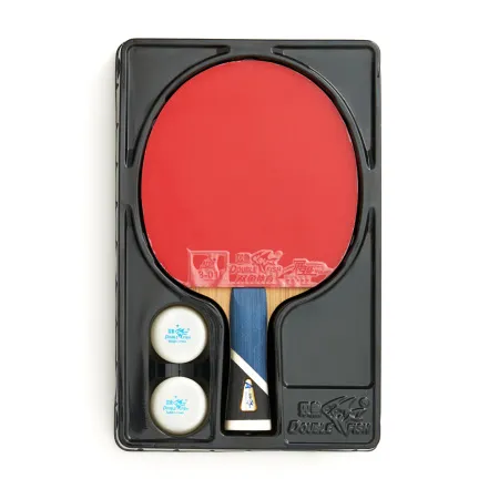 Ракетка для н/т DOUBLE FISH 5A+C, для продвин, ITTF Appr, накл. 2,1 мм, конич. ручка+ 2 мяча V40+мм за 2&nbsp;779.50 ₽ купить в Чите